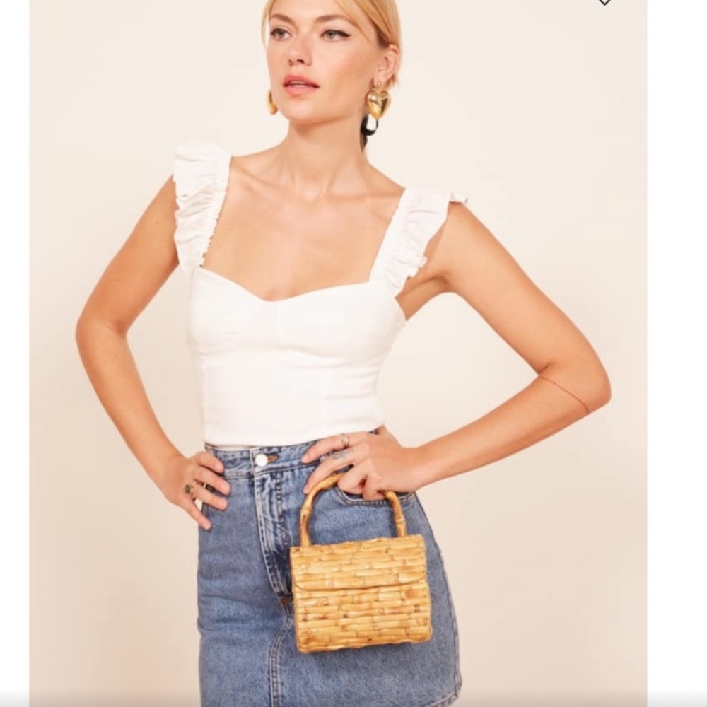 Reformation Elena top ivory